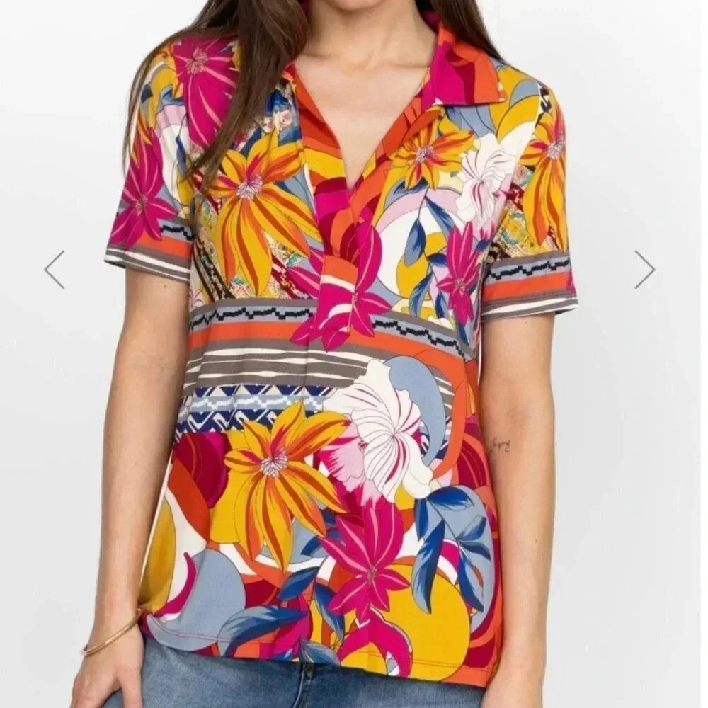 Johnny Was Rachel May Size XXS Top Shirt Blouse Comfort Stretch